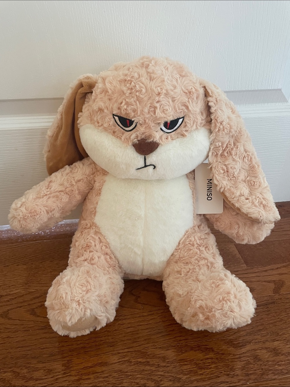 NWT Miniso Angry Bunny Plush